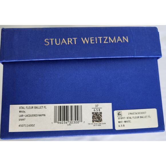 Stuart Weitzman Crystal Fleur women's ballet flats white size 6.5 NIB - Picture 9 of 9